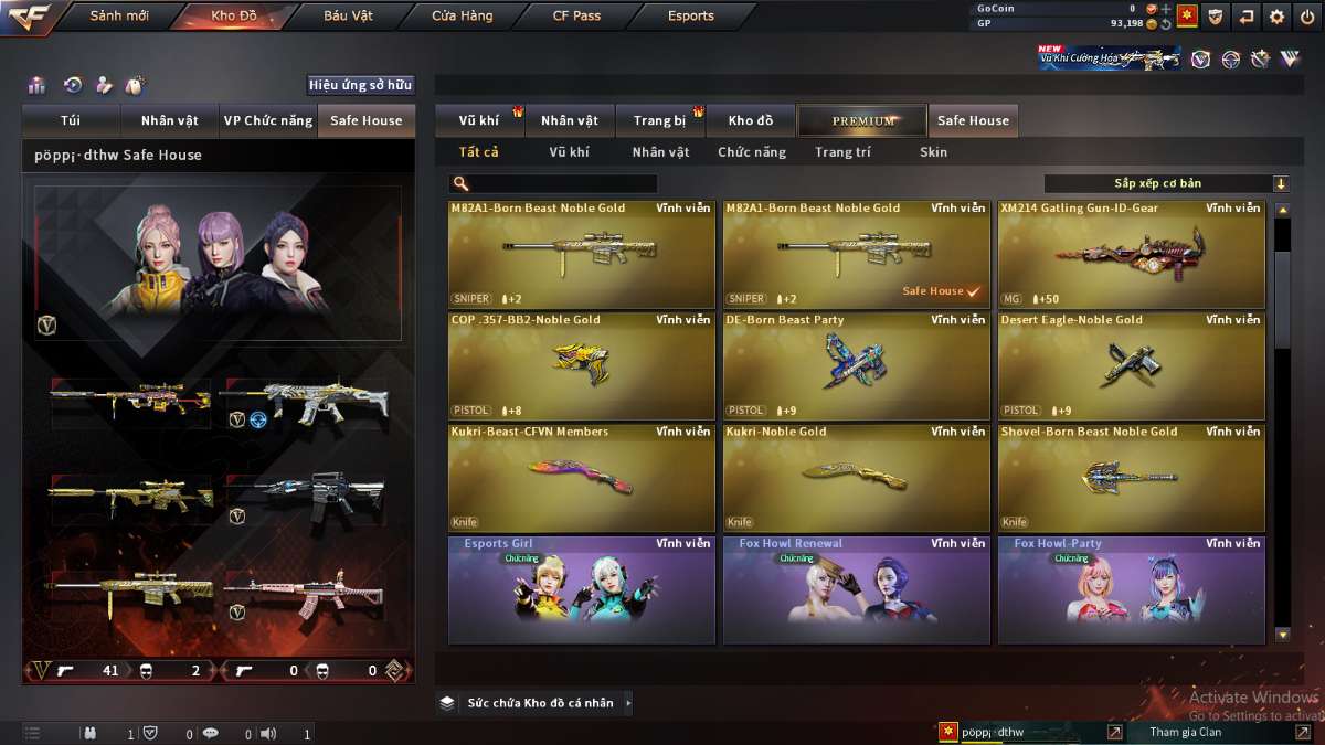 shop acc cf uy tin gia re